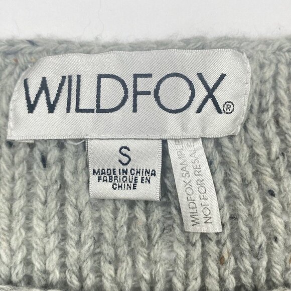 Wildfox Women’s Estate Stripe Open Weave Sweater Sz S Gray Pink Navy - Picture 4 of 9